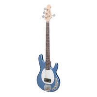 J&D LUTHIERS EM3 4 String Musicman Style Electric Bass Guitar in Metallic Blue JD-EM3-RB