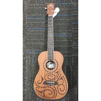 OSCAR SCHMIDT OU52TAT-A-U Baritone Ukulele in Mahogany Hawaiian Tattoo