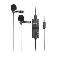 BOYA BY-M1DM Dual Lavalier Microphone for Smartphones and DSLR