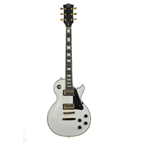 J&D LUTHIERS LEGACY CUSTOM LP Style 6 String Electric Guitar in White JDL-LC-WH