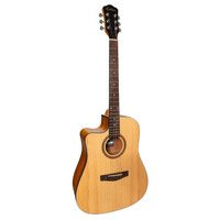MARTINEZ MDC-41GL-NGL Acoustic/Electric Left Hand Cutaway Guitar in Natural Gloss