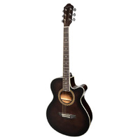 MARTINEZ MDC-41GL-NGL Acoustic/Electric Cutaway Guitar in Black Burst Gloss