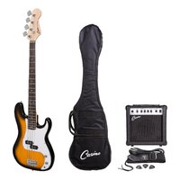 CASINO 4 String Precision Style Bass Guitar Pack in Tobacco Sunburst with a 15 Watt Amplifier