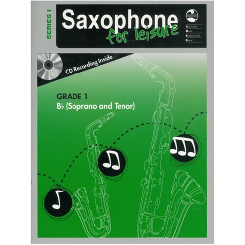 AMEB SAXOPHONE FOR LEISURE Series 1 Grade 1 Tenor Book & CD
