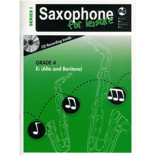 AMEB SAXOPHONE FOR LEISURE Series 1 Grade 4 Alto Book & CD