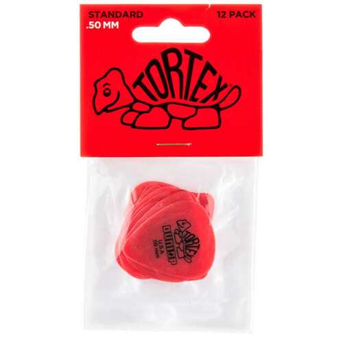 JIM DUNLOP PLECTRUMS 0.50mm Tortex Standard Players 12 Pack Picks