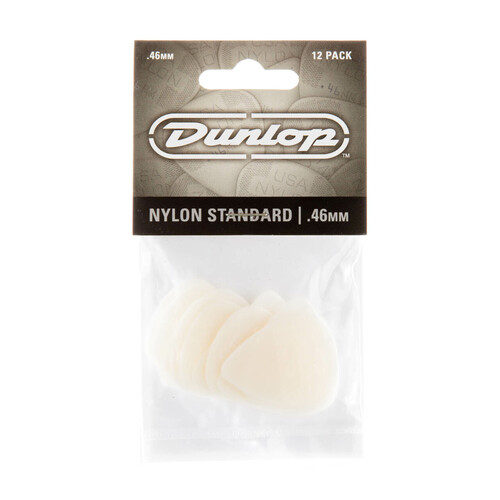 JIM DUNLOP PLECTRUMS 0.46mm Nylon Greys Players 12 Pack Picks