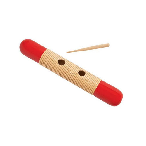 MANO ED841 15 1/2 INCH GUIRO ROUND ENDS NATURAL WITH SCRAPER