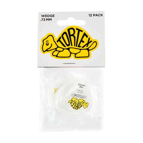 JIM DUNLOP PLECTRUMS 0.73mm Tortex The Wedge Players 12 Pack Picks