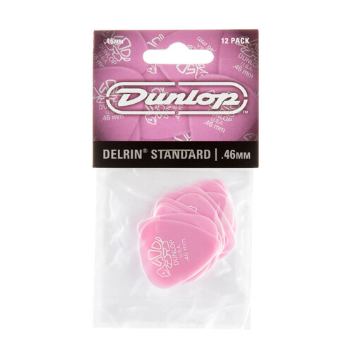 JIM DUNLOP PLECTRUMS 0.46mm Delrin 500 Standards Players 12 Pack Picks