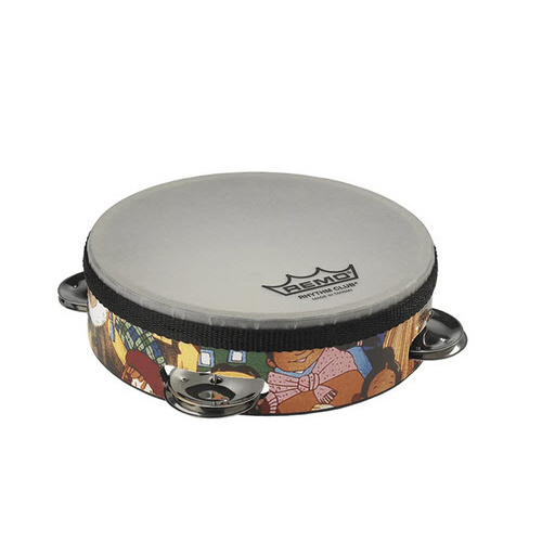 REMO RHYTHM CLUB 06 INCH TAMBOURINE 4 PAIRS JINGLES RENAISSANCE HEAD