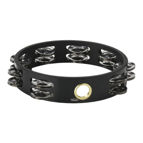 REMO TA-6208-70 08 INCH TAMBOURINE 16 PAIRS JINGLES QUADURA BLACK