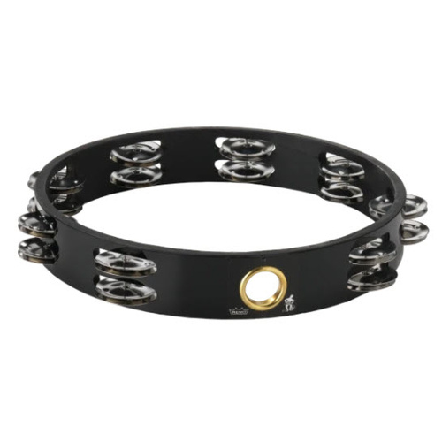 REMO TA-6210-70 10 INCH TAMBOURINE 16 PAIRS JINGLES QUADURA BLACK