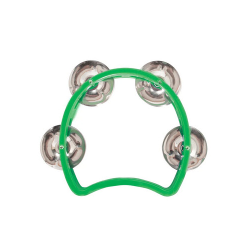 MANO TMP26G 04 INCH JUNIOR TAMBOURINE 04 PAIR JINGLES GREEN