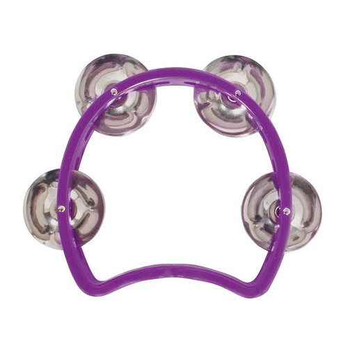 MANO TMP26PL 04 INCH JUNIOR TAMBOURINE 04 PAIR JINGLES PURPLE