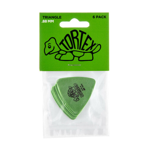 JIM DUNLOP PLECTRUMS 0.88mm Tortex Triangles Players 6 Pack Picks