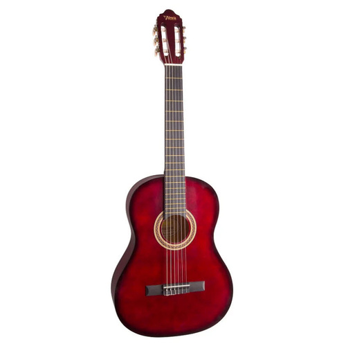 VALENCIA VC201TWR 1/4 SIZE CLASSICAL GTR ONLY SITKA SPRUCE TOP TRANS WINE RED