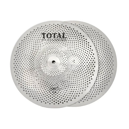 TOTAL PERCUSSION SRC314SL 14 INCH SOUND REDUCTION SILENT HIHAT CYMBALS SILVER