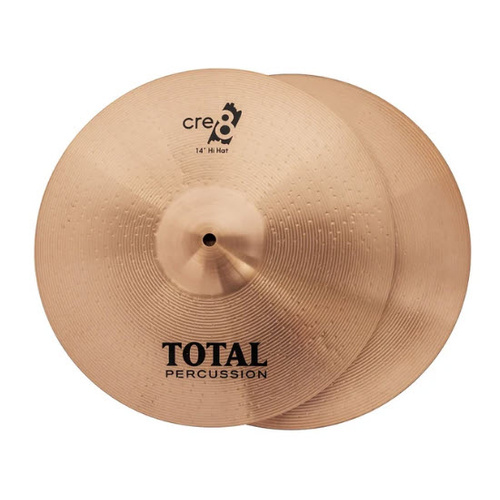 TOTAL PERCUSSION TCR14PR CRE8 14 INCH B8 ALLOY HIHAT CYMBALS PAIR