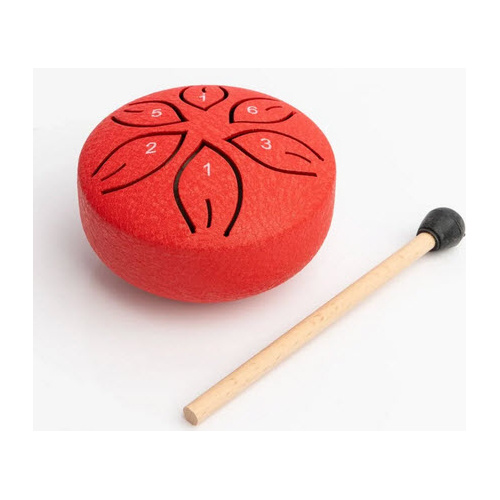 MANO MPC53RD 03 INCH 6 NOTE C DIATONIC TONGUE DRUM RED