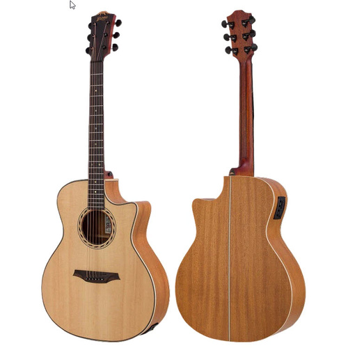 BROMO TAHOMA BAT2CE GRAND AUDITORIUM ELECTRIC/CUTAWAY GTR SOLID SPRUCE NATURAL SATIN