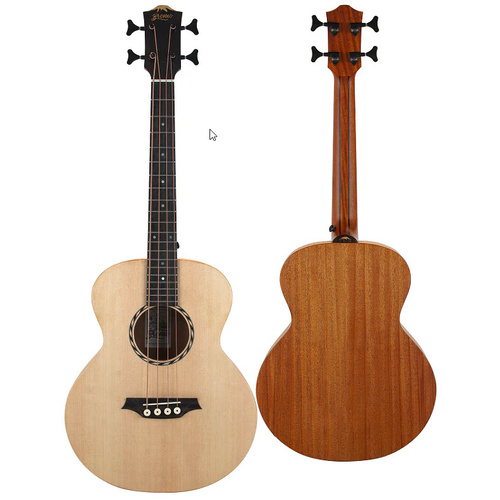 BROMO TAHOMA BAT8E MINI JUMBO ACOUSTIC/ELECTRIC BASS GTR SOLID SPRUCE TOP NATURAL