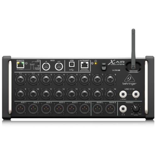 BEHRINGER X AIR XR18 18 Channel, 12 Bus Digital Mixer for iPad/Android Tablets with 16 Programmable Midas Preamps