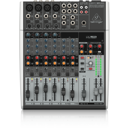 BEHRINGER XENYX 1204USB 12 Channel 2/2 Bus Mixer with XENYX Mic Preamps & Compressors, EQs (4 x XLR)