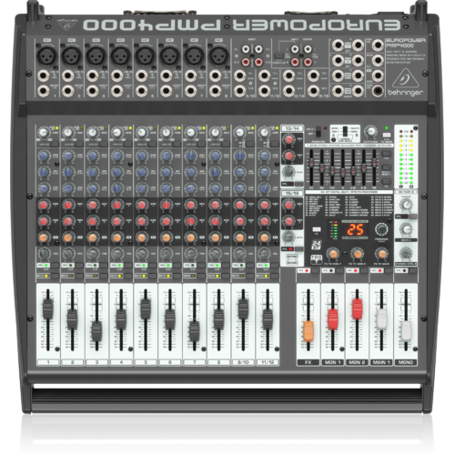 BEHRINGER EUROPOWER PMP4000 16 Channel Powered Mixer with Multi-FX Processor (8 x XLR)