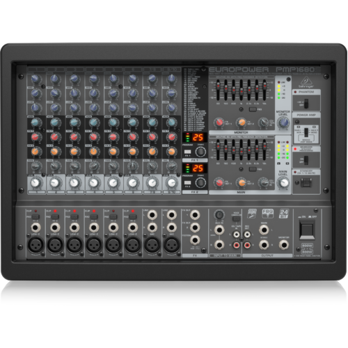 BEHRINGER EUROPOWER PMP1680S 10 Channel Powered Mixer with Dual Multi-FX Processor (8 x XLR)