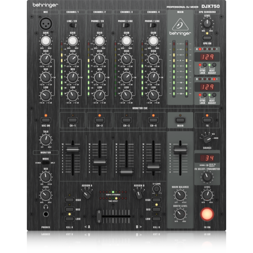 BEHRINGER DJX750 Pro DJ Mixer with FX (1 x XLR)
