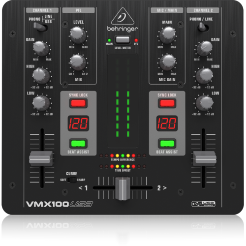 BEHRINGER VMX100USB DJ Mixer with USB 
