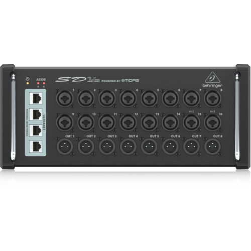 BEHRINGER SD16 Digital Snake I/O Stage Box with 16 MIDAS Preamps