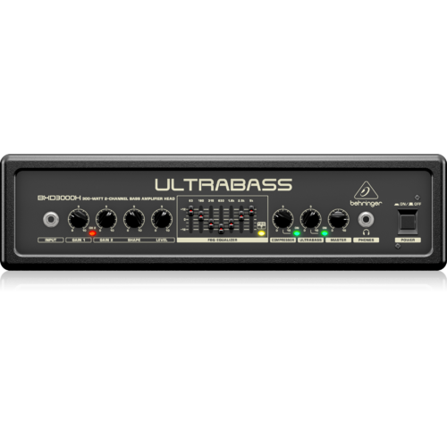BEHRINGER ULTRABASS BXD3000H 300 Watt 2 Channel Bass Amplifier Head