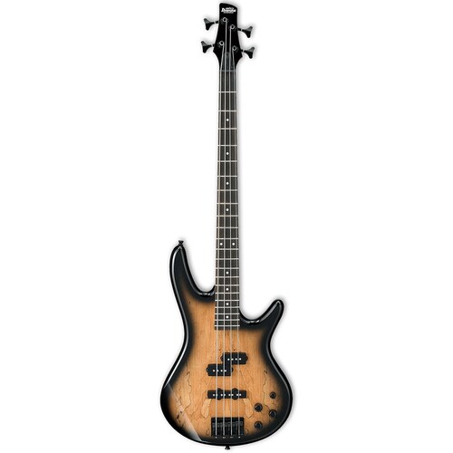 IBANEZ GIO SR200SM 4 String Electric Bass Guitar in Spalted Maple Natural Grey Burst