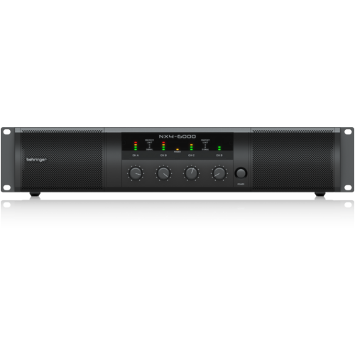 BEHRINGER NX4-6000 6000 Watt 4 Channel Class-D Power Amplifier with SmartSense Loudspeaker