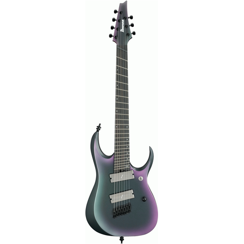 IBANEZ AXION LABEL RGD71ALMS 7 String Multi Scale Electric Guitar in Black Aurora Burst Matte