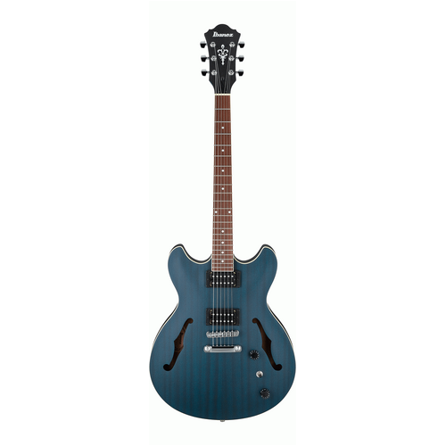 IBANEZ ARTCORE AS53TB 6 String Hollow Body Electric Guitar in Flat Transparent Blue