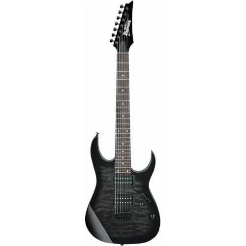 IBANEZ R7221QA 6 String Electric Guitar in Transparent Black Sunburst
