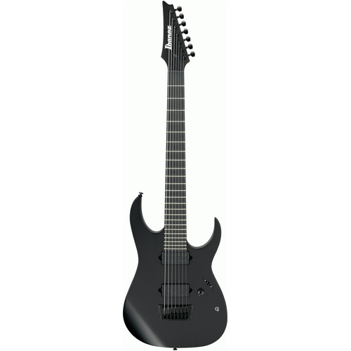 IBANEZ IRON LABEL RGIXL7BKF 7 String Electric Guitar in Black Flat