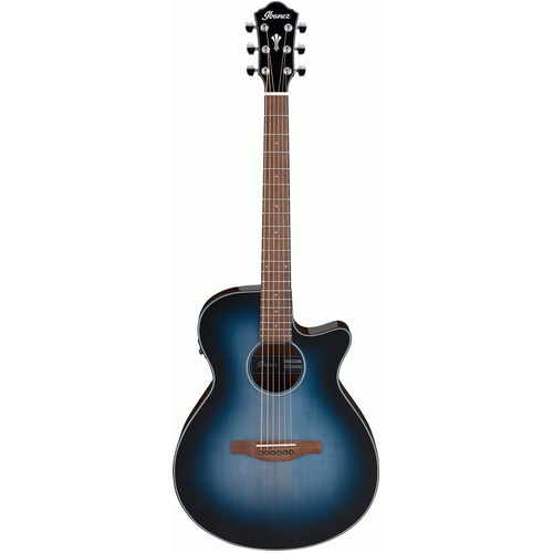 IBANEZ AEG50 IBH 6 String Acoustic/Electric Cutaway Guitar in Indigo Blue Burst High Gloss