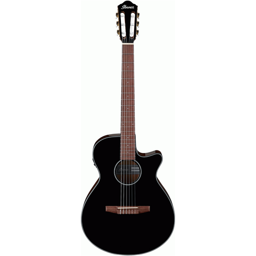 IBANEZ AEG50N BKH 6 String Nylon Acoustic/Electric Cutaway Guitar in Black High Gloss