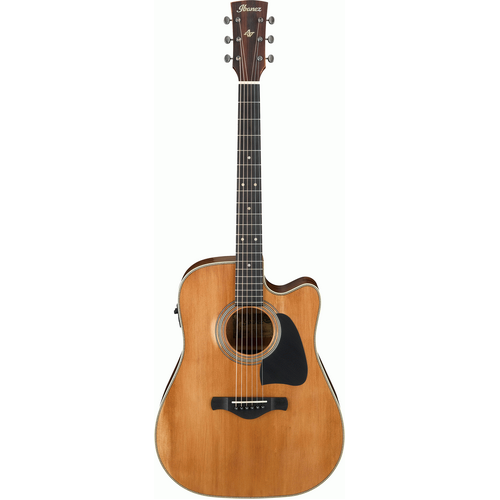 IBANEZ ARTWOOD VINTAGE 6 String Dreadnought/Electric Cutaway Guitar in Antique Natural