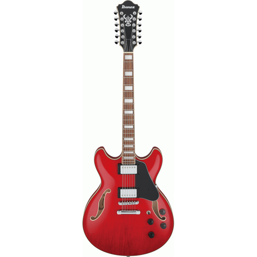 IBANEZ ARTCORE AS7312 12 String Hollow Body Electric Guitar in Transparent Cherry Red
