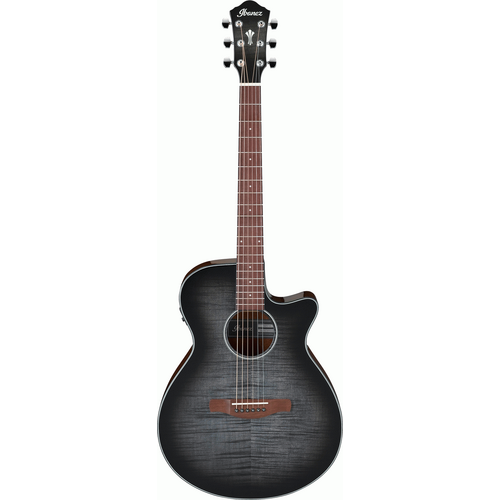 IBANEZ AEG AEG70 6 String Acoustic/Electric Guitar in Transparent Charcoal Burst High Gloss