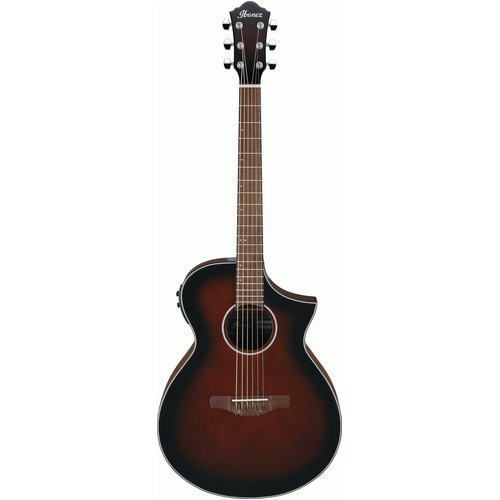 IBANEZ AE AEWC11 6 String Acoustic/Electric Cutaway Guitar in Dark Violin Sunburst High Gloss