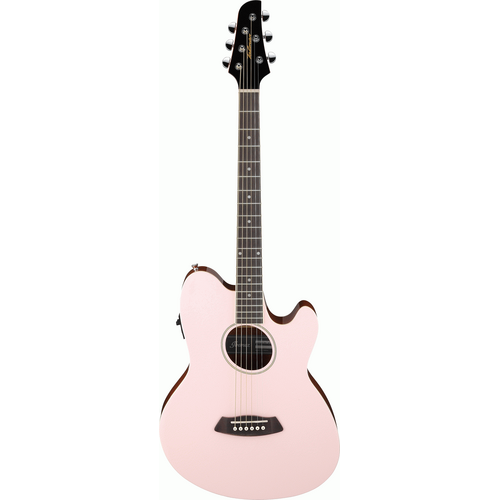 IBANEZ PREMIUM TCY10E 6 String Acoustic/Electric Cutaway Guitar in Pastel Pink