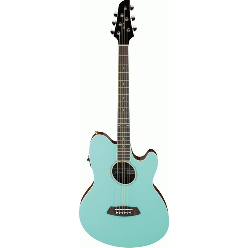 IBANEZ PREMIUM TCY10E 6 String Acoustic/Electric Cutaway Guitar in Sea Foam Green