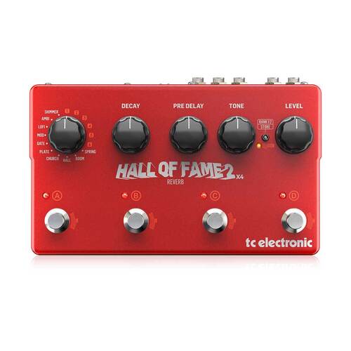 TC ELECTRONIC HALL OF FAME 2 X4 Reverb Guitar Effects Pedal