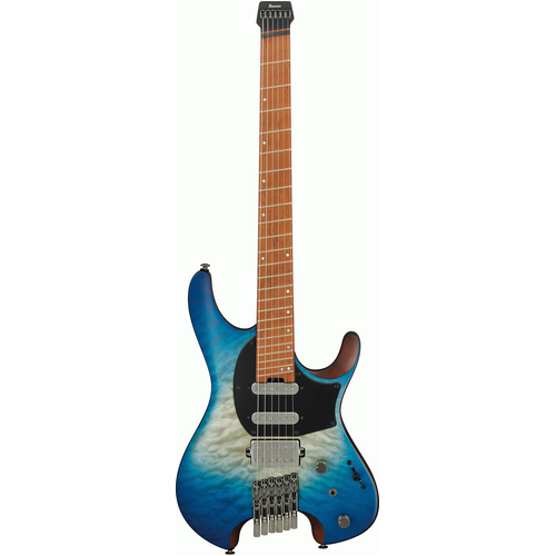 IBANEZ QX54QM BSM PREMIUM Electric Guitar with Wizard C 3 piece Roasted Maple/Bubinga Neck in Matte Blue Sphere Burst & Gig Bag